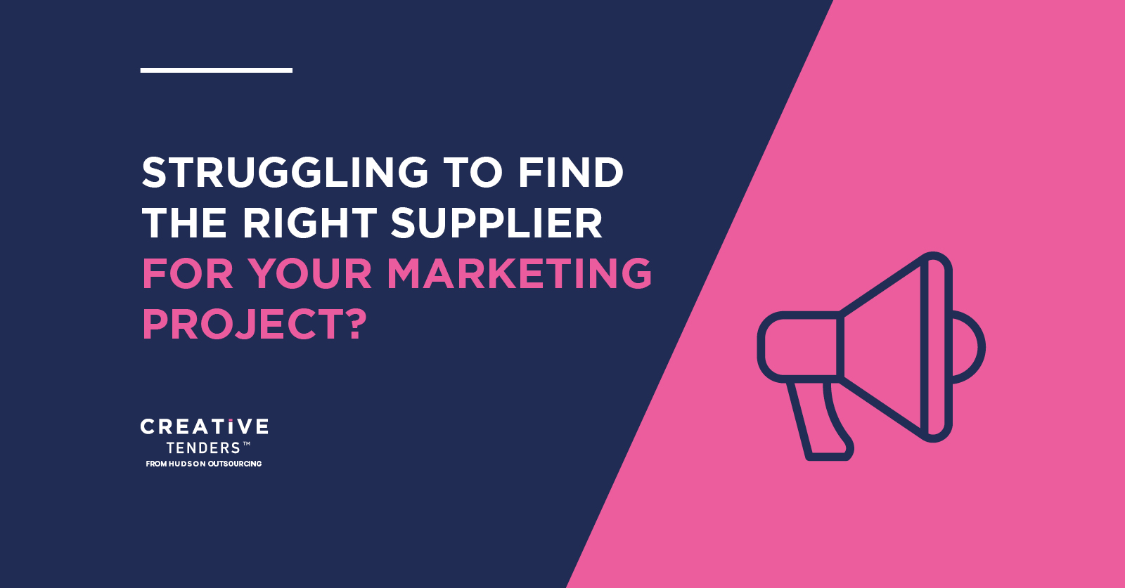 Struggling to find the right supplier for your marketing project?