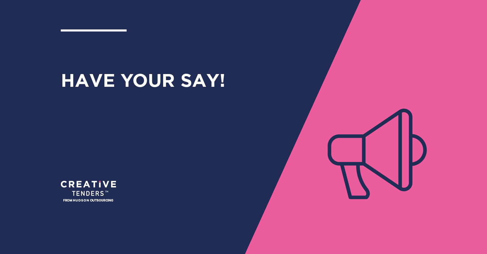 HAVE YOUR SAY! TENDER VLE – TENDER TRAINING – FOR FREE!